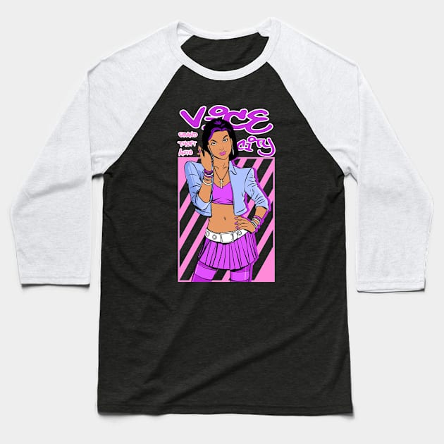 Mercedes Cortez - GTA Vice City Baseball T-Shirt by Skywiz